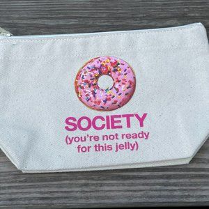 DOGEARED Makeup Bag Society Doughnut Donut Lil Zip